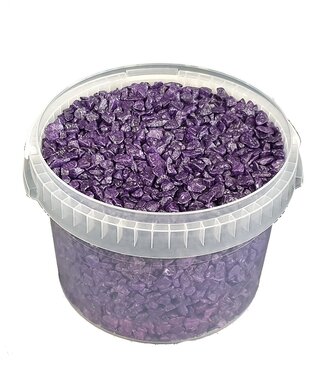 MyFlowers Decorative stones | 3 litre bucket | Purple (x1)