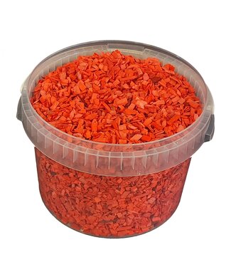 Decorative wood chips | 3 litre bucket | red (x1)