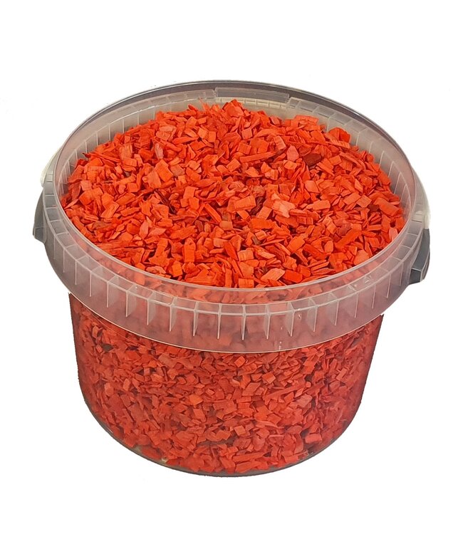 Deko-Holzspäne | 3-Liter-Eimer | Farbe: rot (x1)