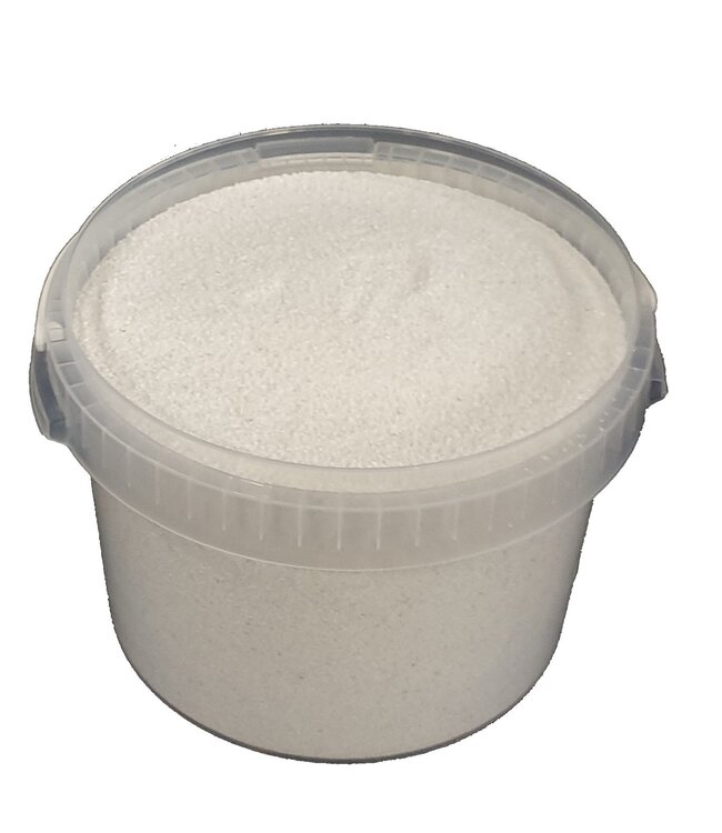 Seau de sable de quartz | par 3 litres emballés | Couleur : blanc (x1)