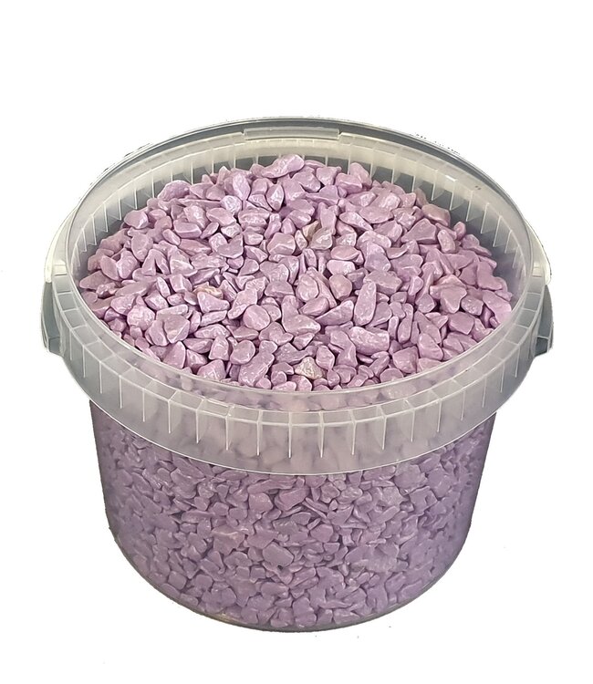 Decoratieve steentjes | 3 liter emmer | Kleur: lilac (x1)