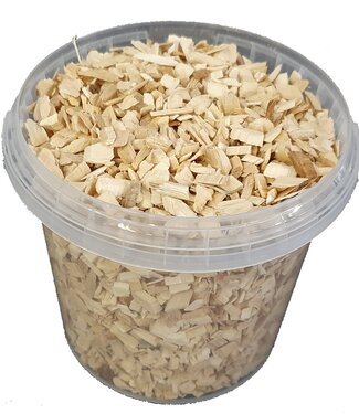Decorative wood chips | 1 litre bucket | Natural (x6)