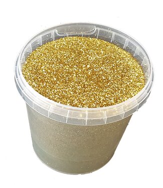 Goudkleurige glitters, per 400 gram