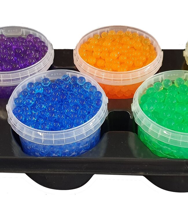 Gelparels | 1 liter emmer | Kleur: kleurenmix (x6)
