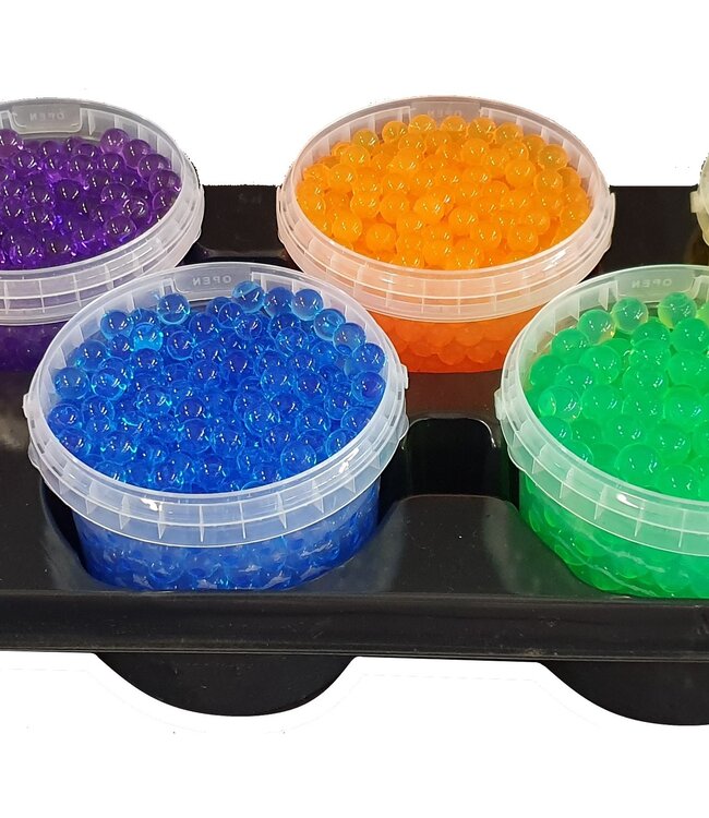 Perles de gel | Seau de 1 litre | Couleur : mélange de couleurs (x6)