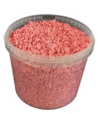 Decorative wood chips | 10 litre bucket | Frosted Pink (x1)