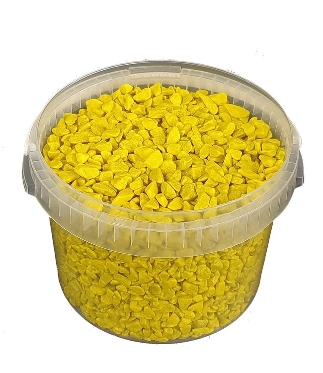 Dekosteine | 3-Liter-Eimer | Farbe: gelb (x1)