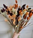 Mixed Phalaris bouquet in earth tones