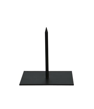 Schwarzer Eisenständer 12 x 12 Zentimeter/Stift 12 Zentimeter (x1)