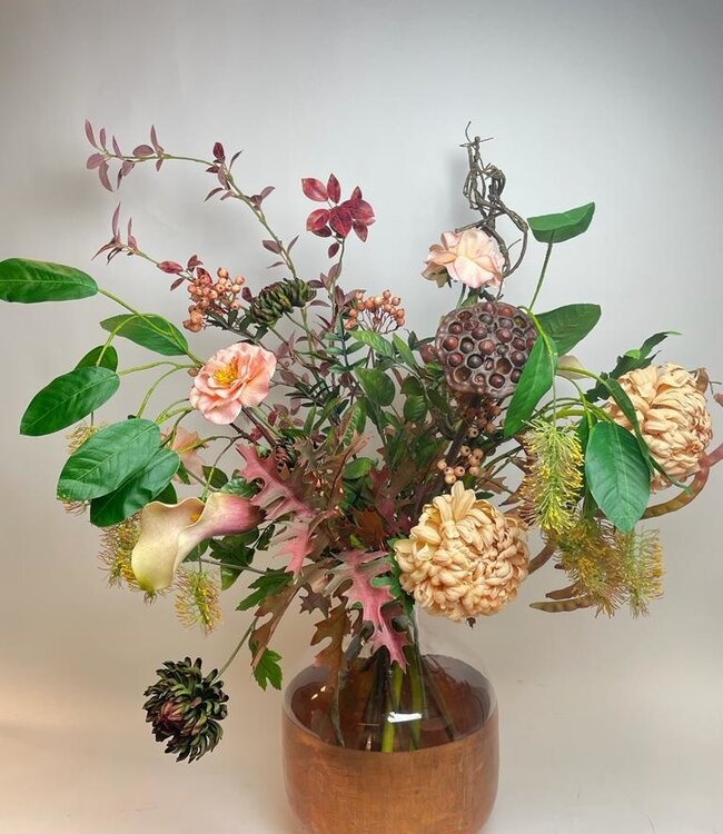 Bouquet of silk flowers "Pale September" | Autumn-coloured silk flowers