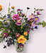 Bouquet de fleurs en soie "Toutes les couleurs" | Fleurs en soie violettes et jaunes