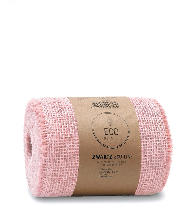 Light pink ribbons Jute 150mm | Length 10 meters | Can be ordered per piece