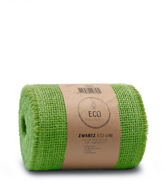 Lime green ribbons Jute 150mm | Length 10 meters | Can be ordered per piece