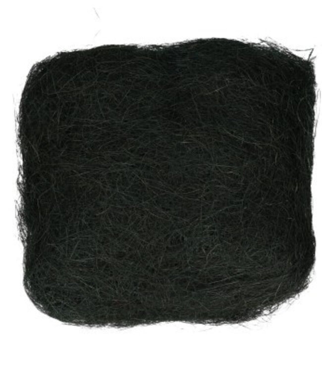 Black decoration Sisal 250 grams | Can be ordered per piece