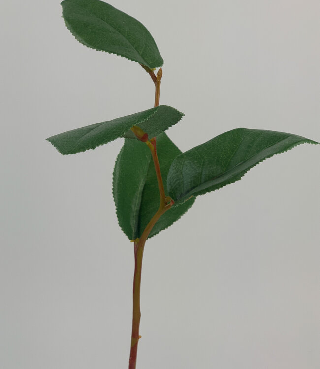 Feuille de pomme verte | Fleur artificielle en soie | Longueur 35 centimètres