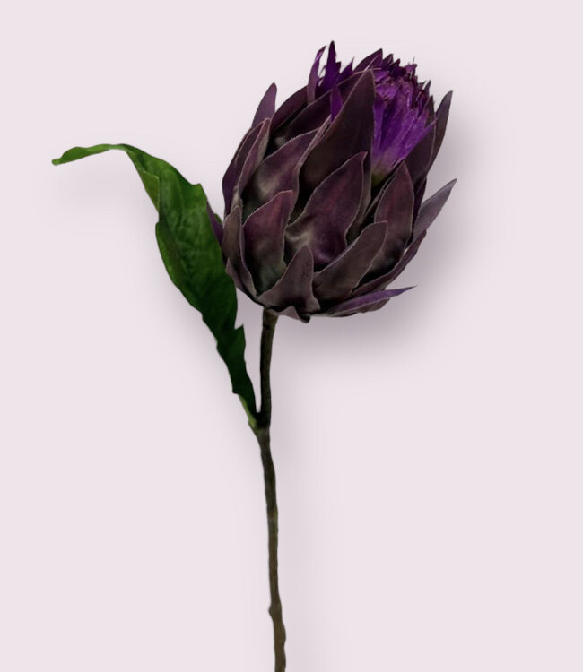 Purple Artichoke | Silk artificial flower | Length 49 centimeters
