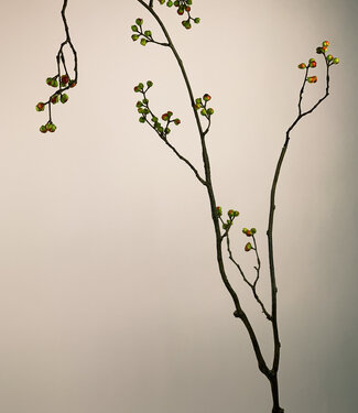 Branche de baies d'oranger | fleur artificielle en soie | 155 centimètres