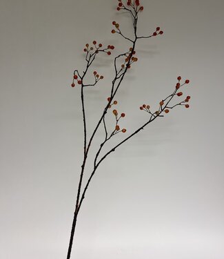 Branche de baies d'oranger | fleur artificielle en soie | 95 centimètres