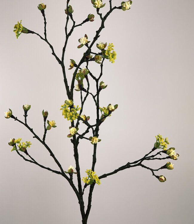 Gele Bloesem | Zijden kunstbloem | Lengte 111 centimeter
