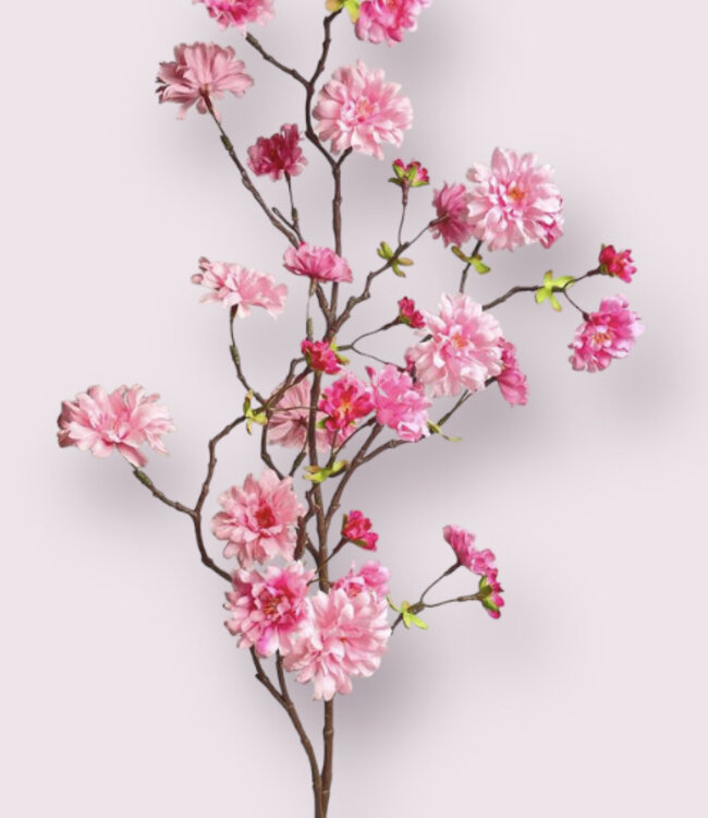 Fleur rose | Fleur artificielle en soie | Longueur 110 centimètres