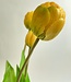 Bos met 5 gele Tulpen | Zijden kunstbloemen | Lengte 44 centimeter