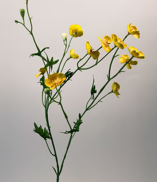 MyFlowers Yellow Buttercup | silk artificial flower | 68 centimeters