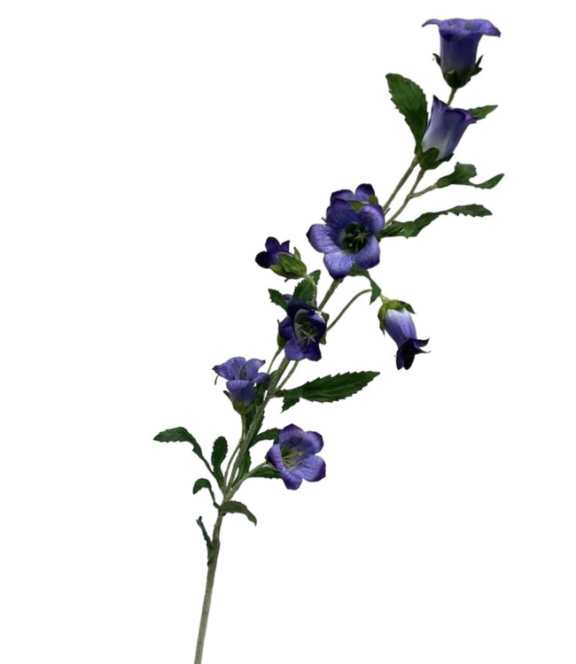 Campanule violette | Fleur artificielle en soie | Longueur 86 centimètres