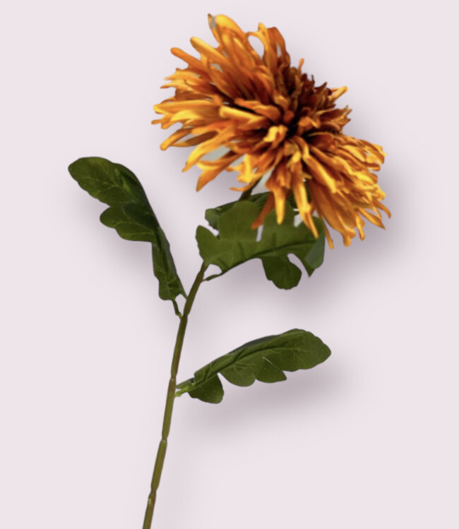 Orange Chrysanthemum | Silk artificial flower | Length 73 centimeters