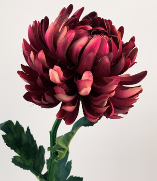 Silk Flowers by JJ Roze Chrysant | zijden kunstbloem | 60 centimeter