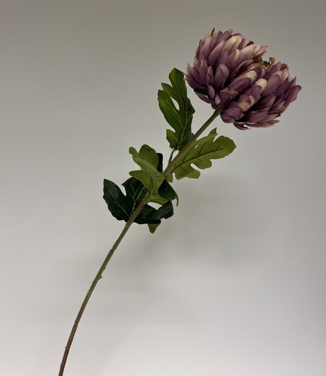 Chrysanthème rose | Fleur artificielle en soie | Longueur 76 centimètres