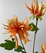 Orange Chrysanthemum 3X | Silk artificial flower | Length 70 centimeters