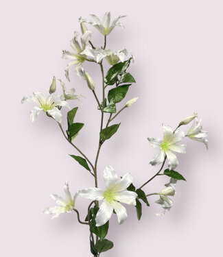 Silk Flowers by JJ Weiße Clematis XL | Kunstblume aus Seide | 125 Zentimeter