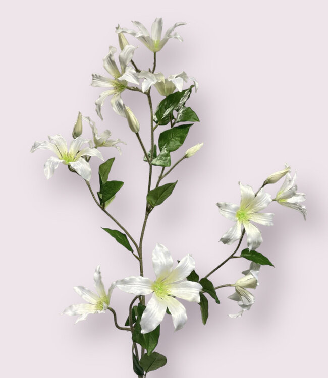 White Clematis XL | Silk artificial flower | Length 125 centimeters