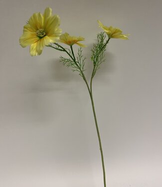 Silk Flowers by JJ Yellow Cosmea | silk artificial flower | 65 centimeters