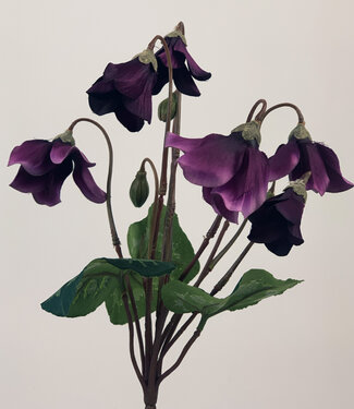 Silk Flowers by JJ Purple Cyclamen | silk artificial flower | 28 centimeters