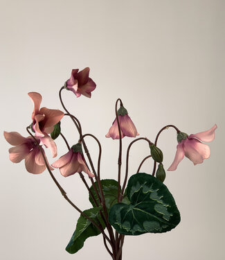 Silk Flowers by JJ Pink Cyclamen | silk artificial flower | 28 centimeters