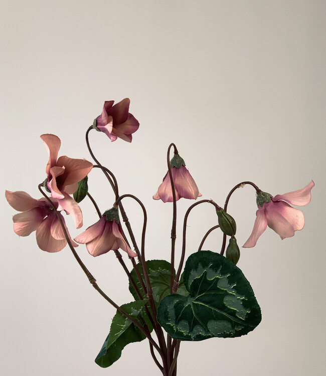 Pink Cyclamen | Silk artificial flower | Length 28 centimeters