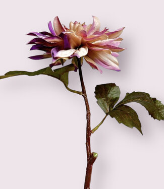Dahlia lilas | fleur artificielle en soie | 40 centimètres