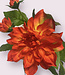 Dahlias oranges | Fleur artificielle en soie | Longueur 62 centimètres