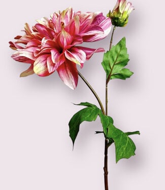 Silk Flowers by JJ Pink Dahlia | silk artificial flower | 70 centimeters