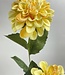 Dahlia jaune | Fleur artificielle en soie | Longueur 65 centimètres