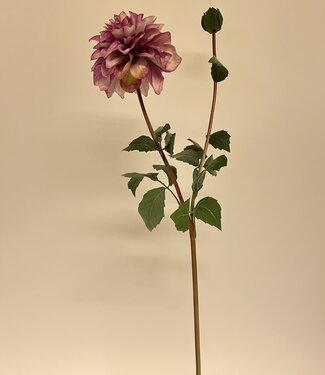 Silk Flowers by JJ Paarse Dahlia | zijden kunstbloem | 75 centimeter