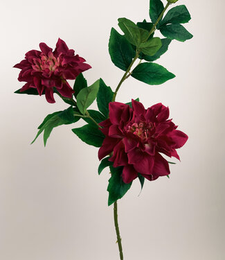 Silk Flowers by JJ Dahlia rouge | fleur artificielle en soie | 90 centimètres