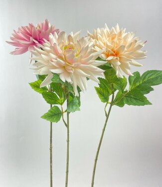 Silk Flowers by JJ Roze Dahlia Mix | zijden kunstbloem | 67 centimeter