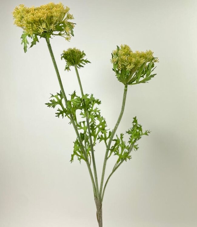 Daucus jaune | Fleur artificielle en soie | Longueur 80 centimètres