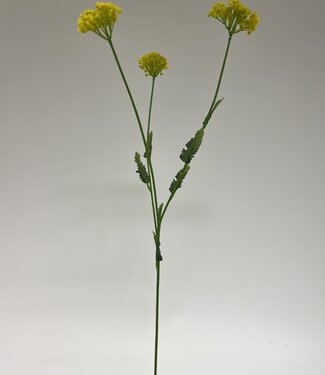 Silk Flowers by JJ Achillée millefeuille jaune | fleur artificielle en soie | 65 centimètres