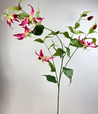 MyFlowers Fuchsia Gloriosa | zijden kunstbloem | 120 centimeter