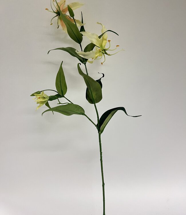 Yellow Gloriosa | Silk artificial flower | Length 76 centimeters