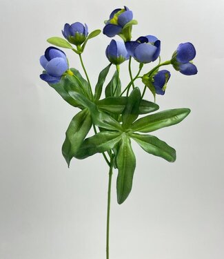 Blauwe Helleborus | zijden kunstbloem | 45 centimeter