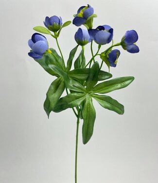 MyFlowers Blue Helleborus | silk artificial flower | 45 centimeters